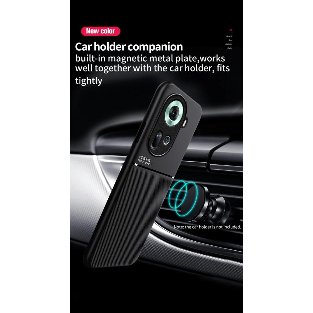 Armor Silicone  Anti-slip Case for OPPO Reno 12 11 11F 5G Reno11 Pro 10 Pro+ 8 Lite 8T Protective Built-in Magnetic Holder Shockproof Holder Cover
