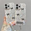 Applicable to opporeno15pro mobile phone case anti-drop belt hanging chain OPPOreno15 niche set polka dot bow