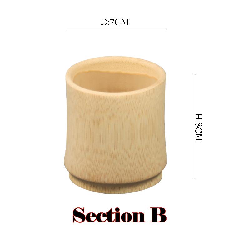 1 pcS Natural Hand Carved Carbonized Bamboo Tea Coffee Milk Water Cup