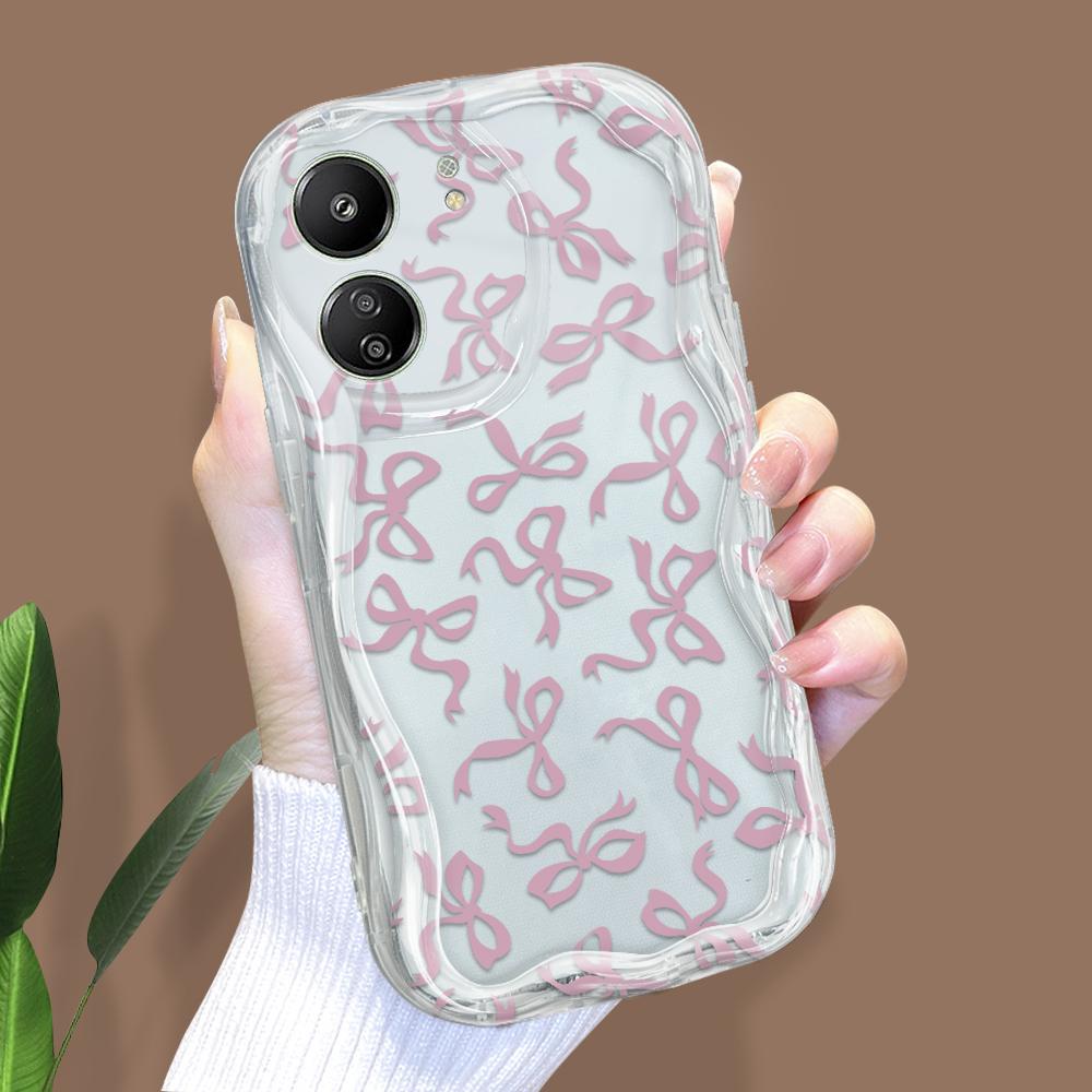 Cute Cartoon Pattern Cream Texture Casing Wavy Edge Soft Silicone Cover Phone Case for Xiaomi Redmi