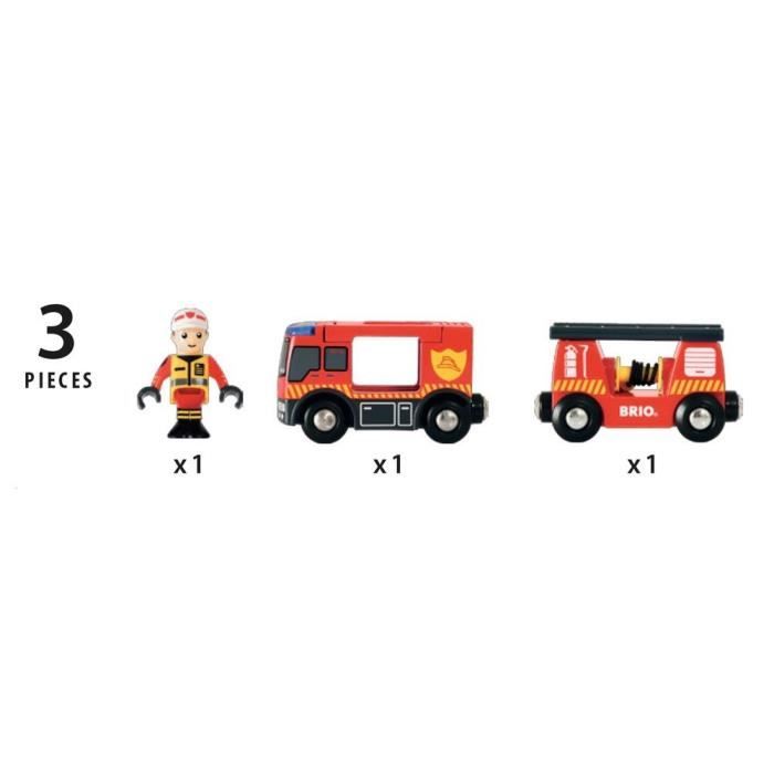 BRIO Sound and Light Fire Truck - Ravensburger - Fire Hose - Mixed - From 3 Years - 33811