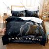 Cool FATAL FRAME Project Zero Camera Obscura Wisteria Ghost HD Print Bedding Set Duvet Cover + 2 Pillowcases Horror Game Room De