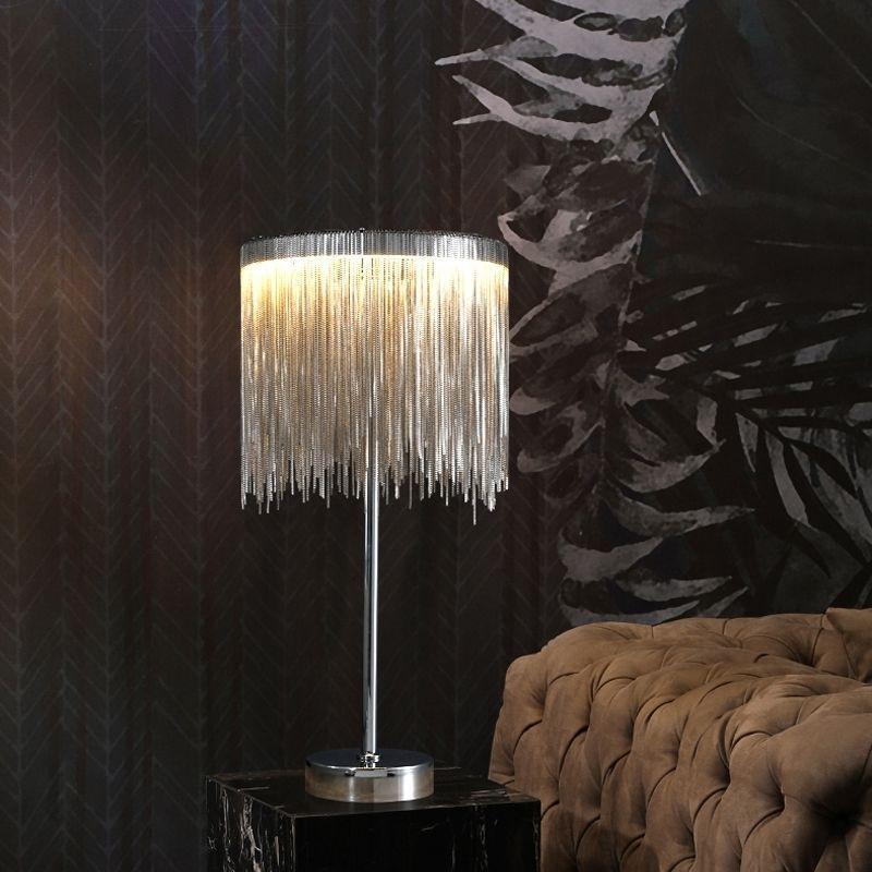 Post-Modern LED Floor Lamp Chrome Metal Living Room Bedroom Lighting Fixtures Art Deco Nordic Standing Luminaria