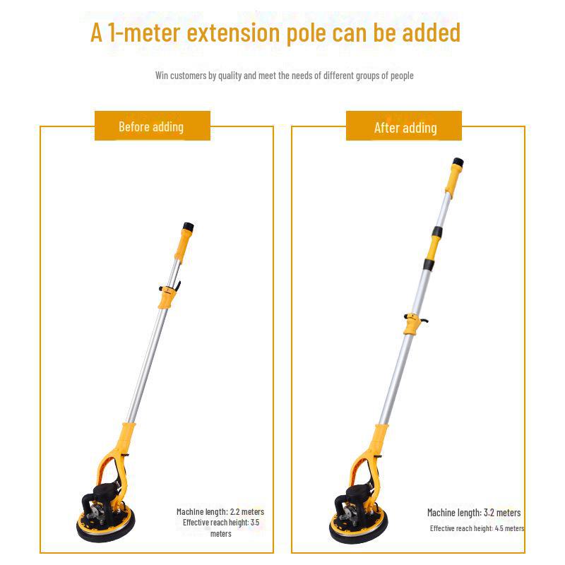Hengpeng Long-Pole Handheld Brushless Wall Sander and Polisher