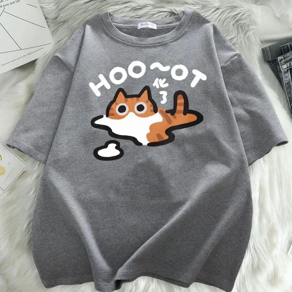Cartoon Printed Short-sleeved T-shirt Summer Comfortable Pregnant Women Loose Top