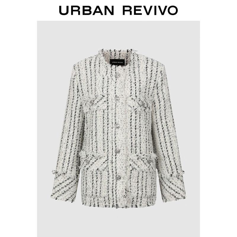 

UR Chic Fringed Tweed-Style Jacket M