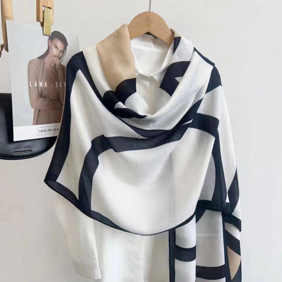 

Тонкий шелковый шарф, хлопковый льняной шарф для женщин на осень и зиму, корейский стиль, универсальный длинный шарф для лета, шаль для защиты от солнца 180*90cm