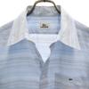 LACOSTE made in Japan Border Pattern Short sleeve shirt 3 Blue Men's Used