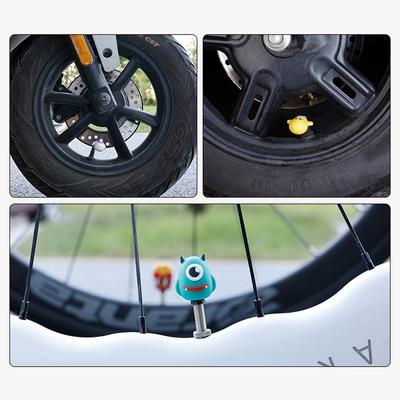 Nakrętka zaworu rowerowego Pokrowiec na zawór rowerowy Szosowy Silikonowy Kreatywny Kreskówkowy Wodoodporny Pokrowiec na zawór Dekoracja roweru górskiego Sprzęt do jazdy