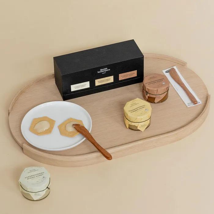 [GIFT] Danish Beekeepers Honey 80g 3 Seasons Mini Set (Wooden Knife included)