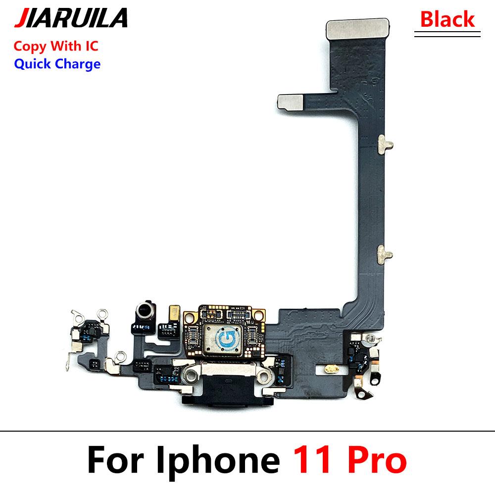 Fast Charger USB Dock Charging Dock Port Board With Mic Microphone Flex Cable For Iphone 11 Pro Max 11pro