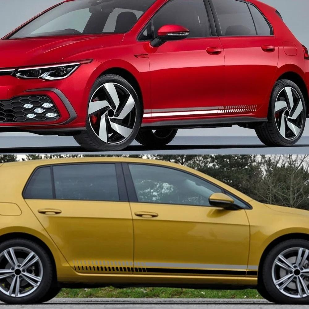 2PCS Car Stickers Car Door Side Vinyl Decals Waterproof PVC Decals Car Body Decoration Stickers Accessories For Volkswagen VW