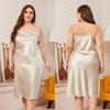 Plus Size Women's Ice Silk Summer Halter Loose Home Dress Nightdress
