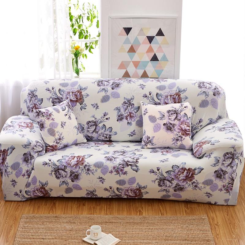 Stylish Flower Leaf Sofa Cover Elastic All-inclusive Protection For Sofas Of Any Size