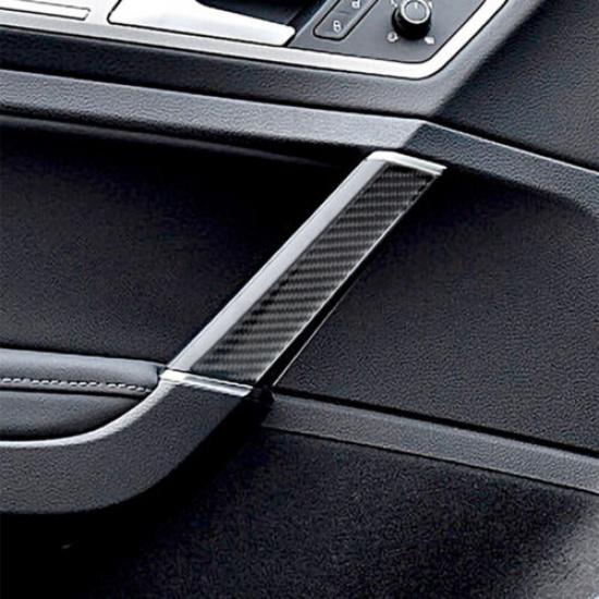 Soft Carbon Fiber + Rubber Car Interior Door Handle Cover for VW Golf MK7 MK7.5