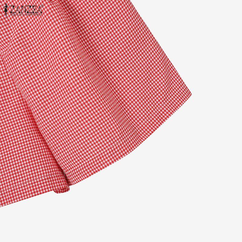 ZANZEA Women Sleeveless Tank Tops and Shorts Summer Two Piece Suit Sets