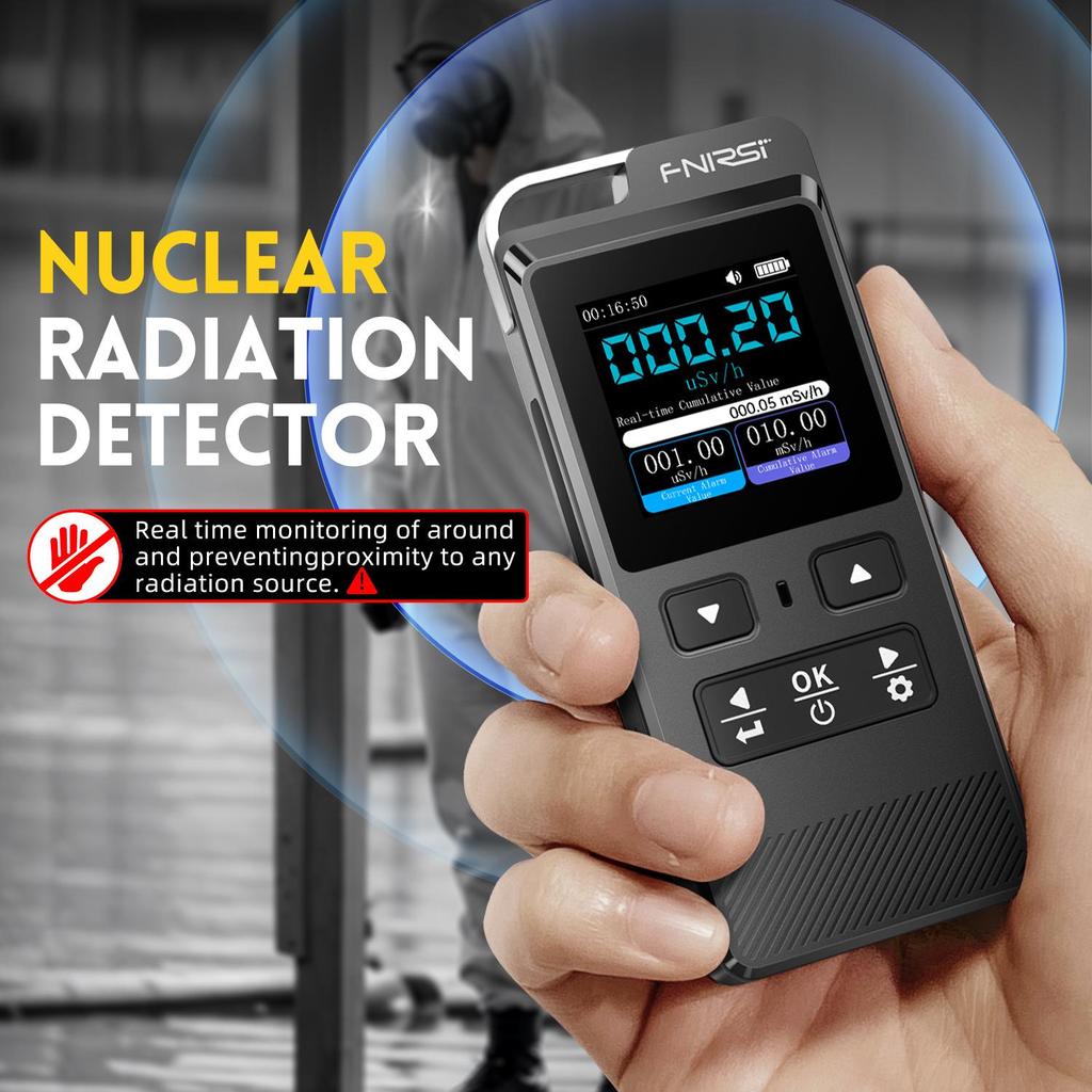 FNIRSI GC-02 Geigerzähler Kernstrahlungsdetektor Persönliches Dosimeter Röntgen-Y-Strahlen-Radioaktivitätstester Marmordetektor