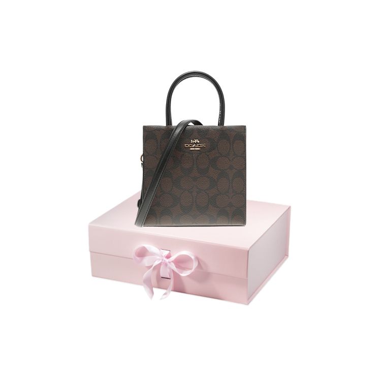 Coach Cally 17 Classic Monogram PVC Music Score Bag Shoulder Crossbody Handbag Mini Women Bags Black Brown 5693-IMAA8
