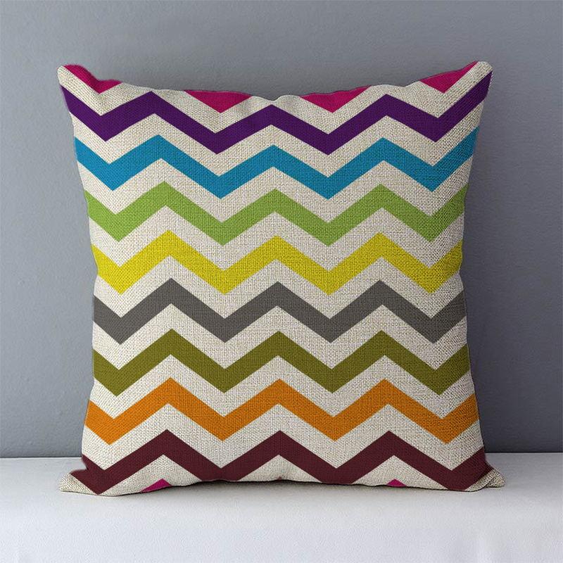 Quality Cozy Popular Geometric Couch Cushion Cover Home Decorative Pillows 45X45Cm For Bed Seat Back Cushions Bedding Pillowcase