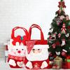 Christmas Candy Tote Bag Santa Snowman Deer Knit Felt Treat Gift Bag Party Decoration