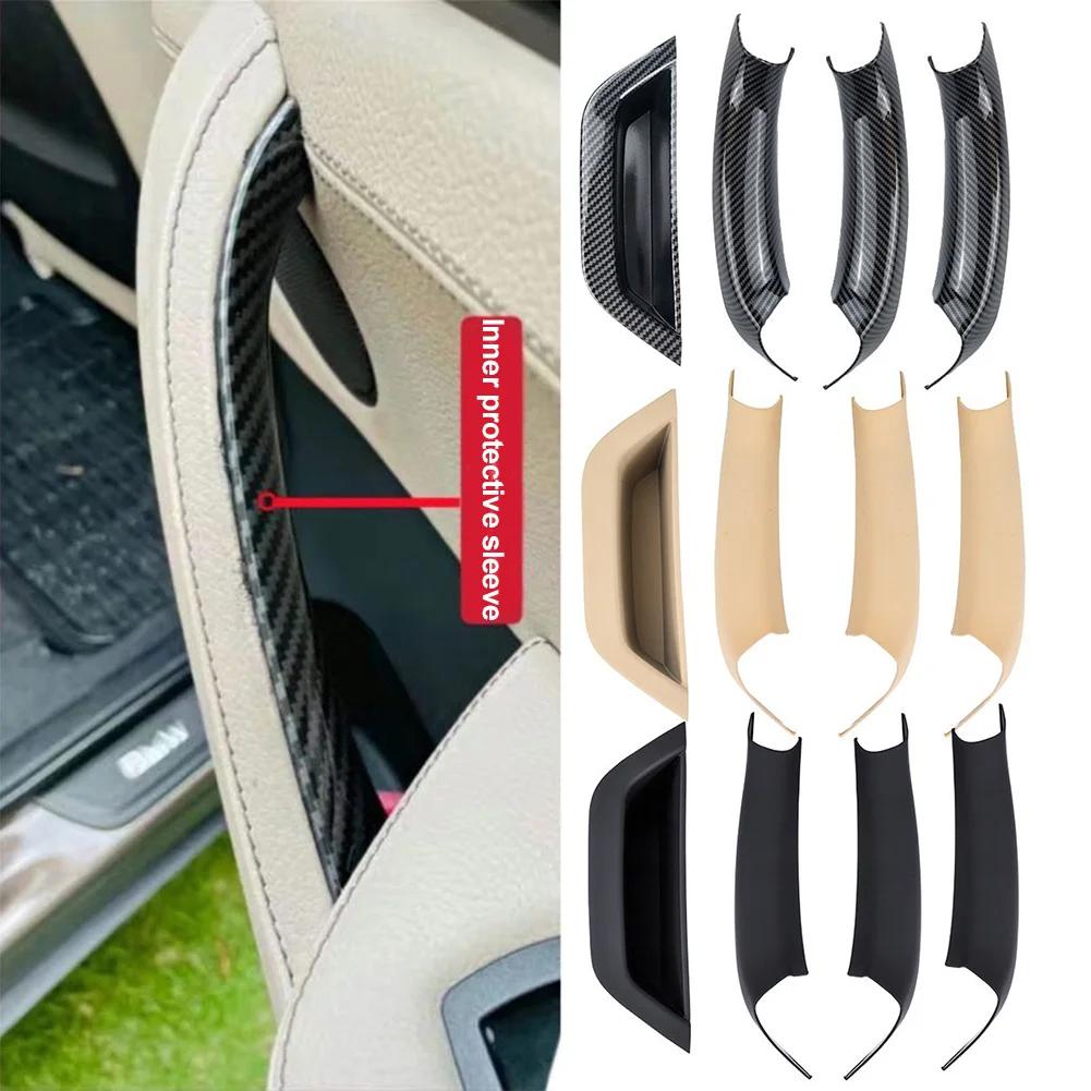 Carbon Fiber Car Interior Door Handle Panel Pull Cover LHD Black For BMW X3 X4 F25 F26 2010 2011 2012 2013 2014 2015 2016 2017