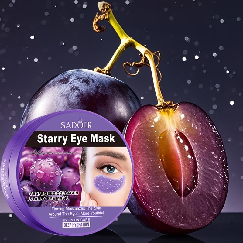 60 pièces SADOER Masque Yeux Collagène Cristal Raisin Anti Cernes Sous Les Yeux Hydratant Anti-Rides Anti-Âge Patchs Yeux