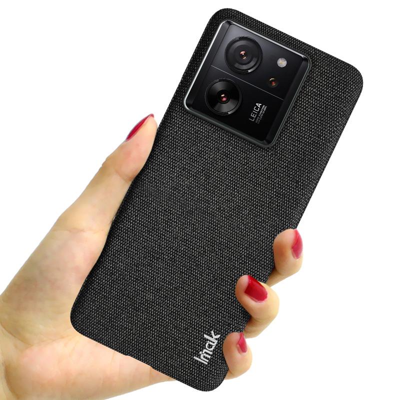 IMAK Ruiyi Series for Xiaomi 13T/13T Pro Case Cloth Texture PU Leather+PC Phone Cover