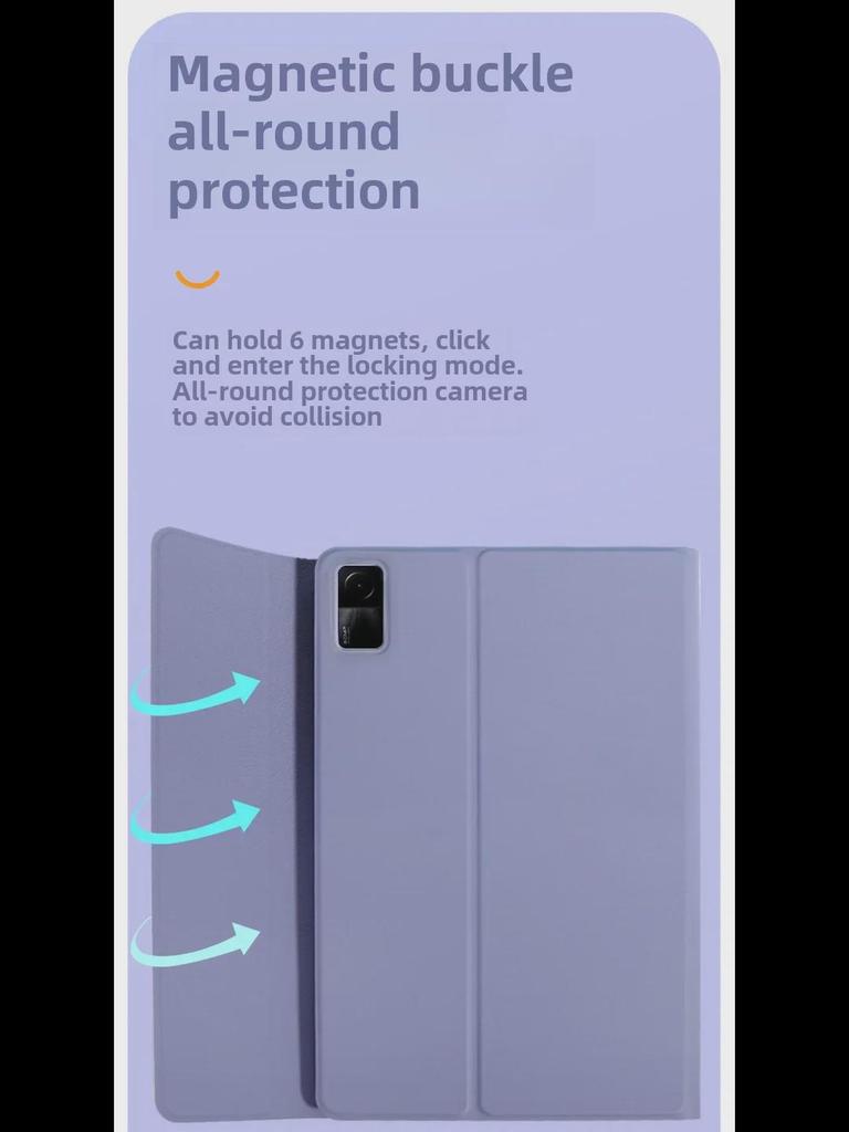 2023 Protective Bluetooth Keyboard Case for RedmiPad SE 10.6 - Compatible with Xiaomi 5/6