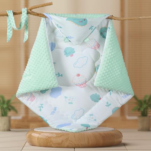 Autumn and Winter Thicken Warm Baby Swaddle Blanket Wrap Soft Cotton Quilt Newborn Bedding Cute Cartoon Newborn Accessories New