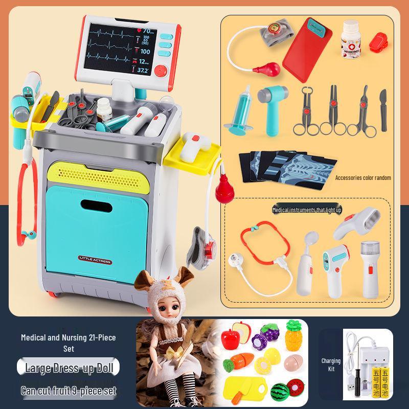 Kids' Doctor & Nurse Playset - Dollhouse Medical Kit for Kindergarten