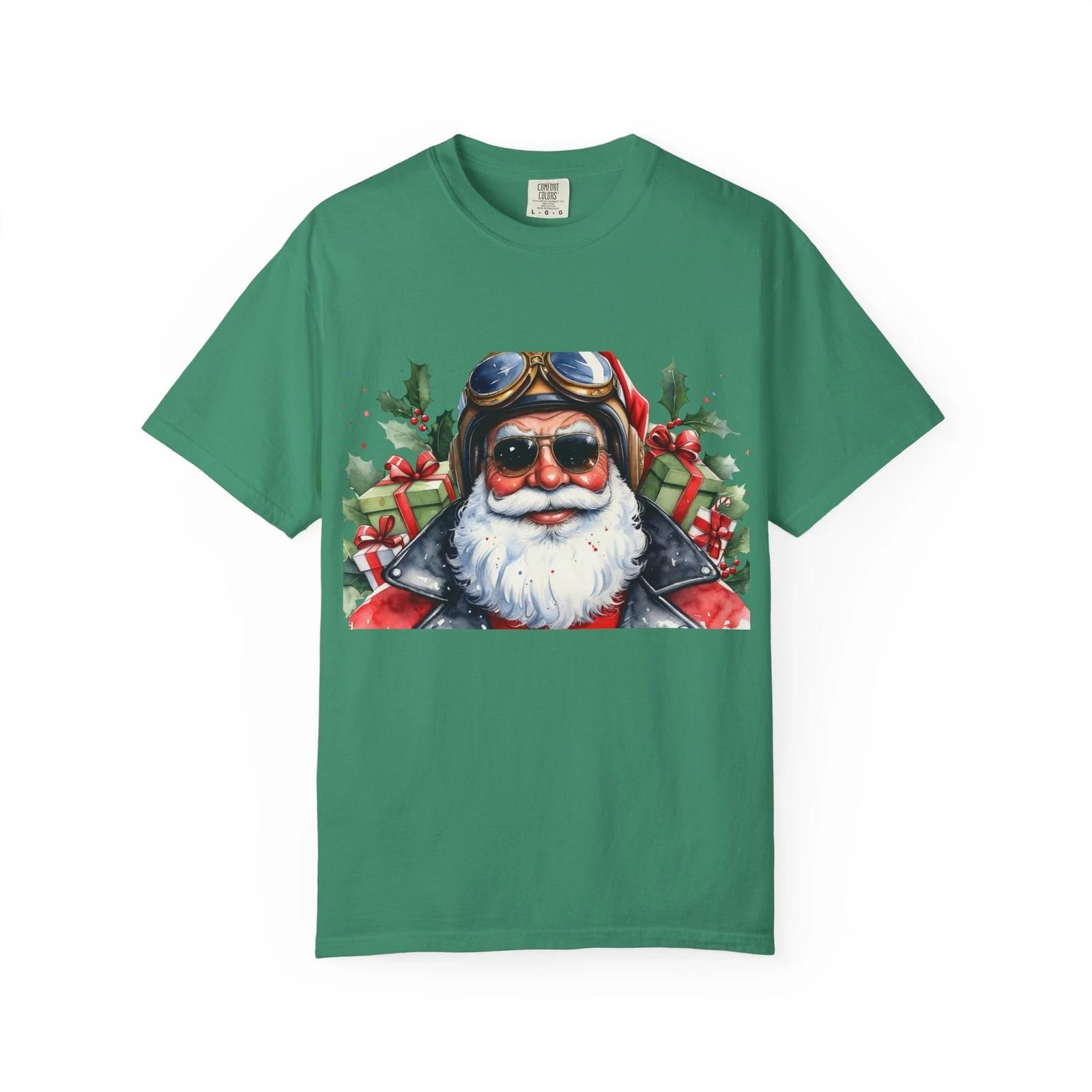 Vintage Santa Pilot T-Shirt, Christmas Gift, Holiday Apparel, Unisex Tee, Fun XL