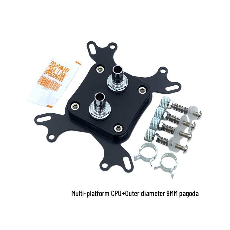 Universeller CPU-Wasserkühlblock für AMD/Intel - 9-mm-Schlauchanschlüsse
