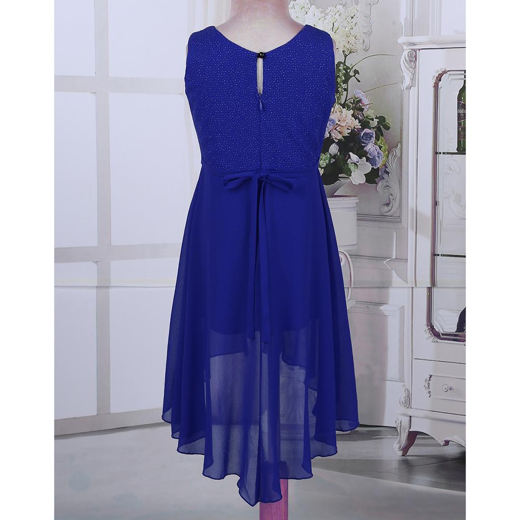 Dětské Dívčí Šifon Třpytivý štrasový pas Květinové dívčí šaty Narozeninová párty Svatba