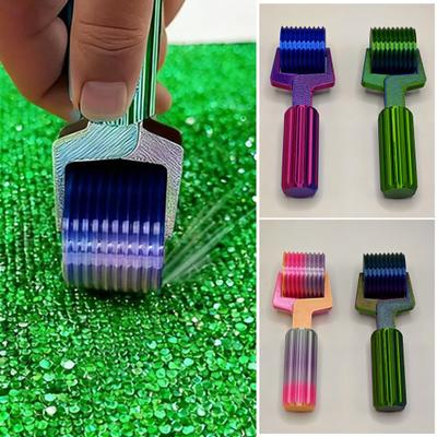 Rhinestone Painting Press Roller Essential DIY Craft Tool for Rhinestone Embroidery Easy-Grip Hand Roller Detachable Rhinestone Art Accessories