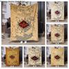 Soft Marauders-Map Throw Blankets, 3D Printed Flannel Blanket Living Room Sofa Camping Picnic Travel Warm Blanket Holiday Gifts