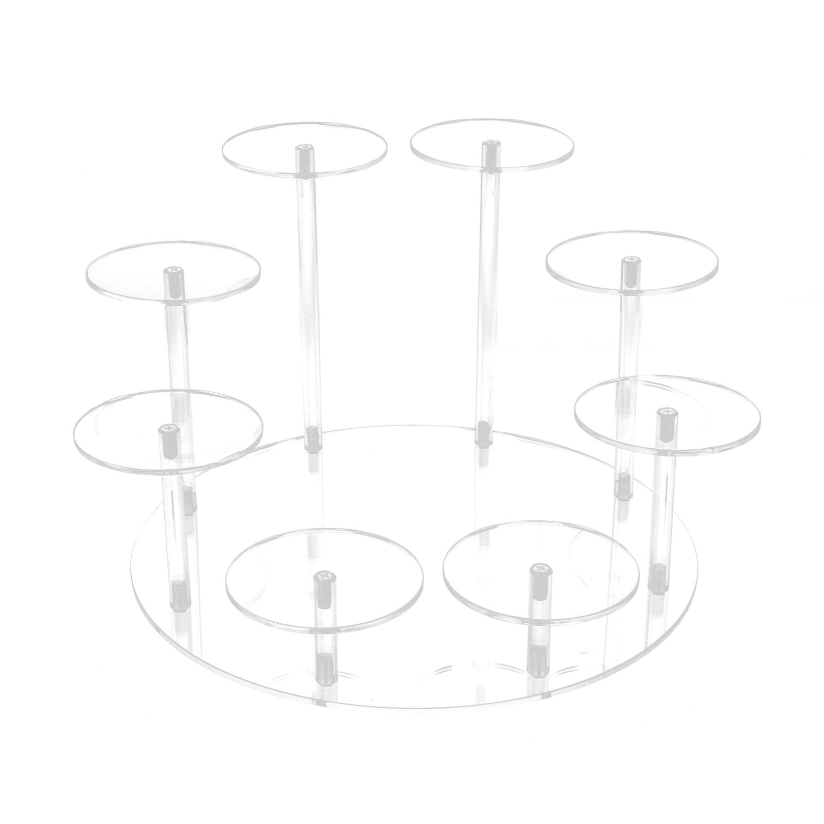 

Акриловые подставки для кексов Устойчивые круглые Подставка для демонстрации тарелок для кукол аниме-фигурок для свадьбы, дня рождения прозрачный