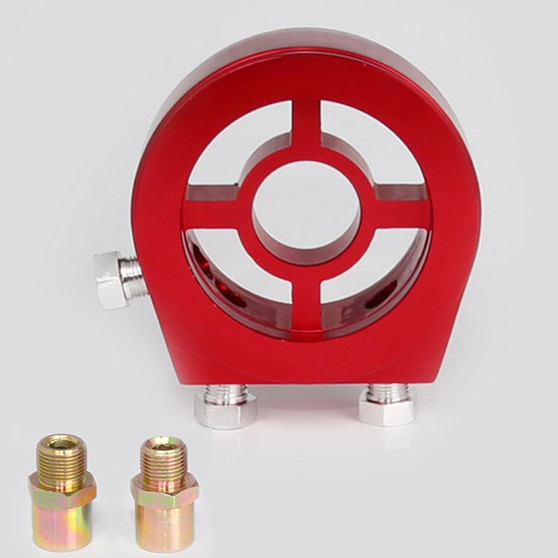 Universal Aluminum Oil Filter Sandwich Plate Adapter for Oil Pressure Temperature Gauge Kit Cooler Sensor Fit Car Auto Accessory