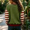 Women's Long Sleeve Christmas Print Neck Pullover Sweatshirt Casual Winter Top
