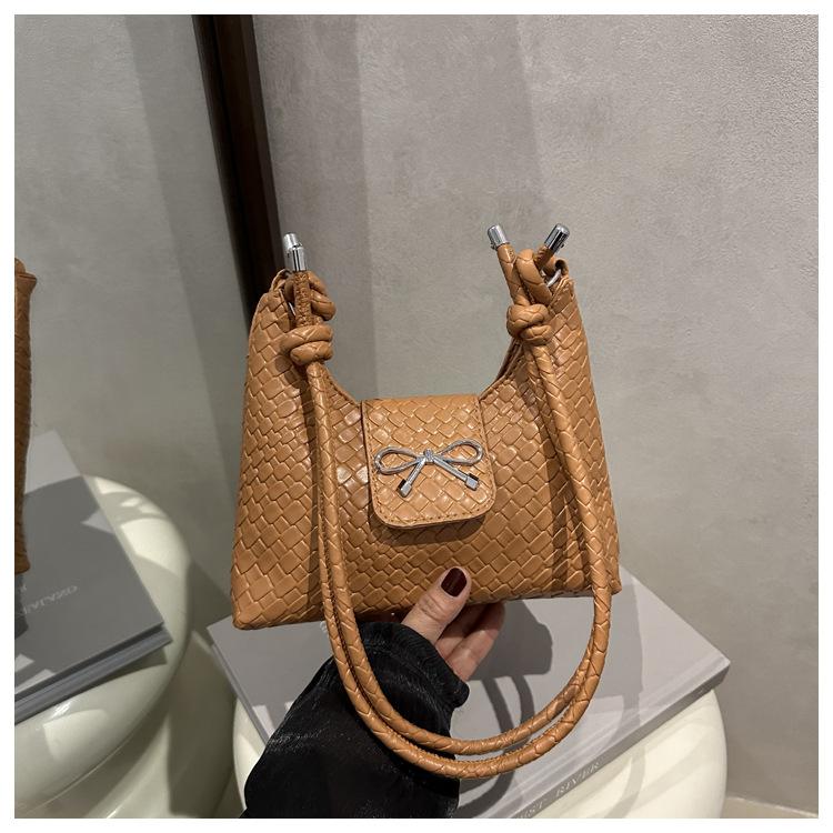 

Повседневная ретро летняя милая бант модная простая сумка-мессенджер тоут на плечо коричневый