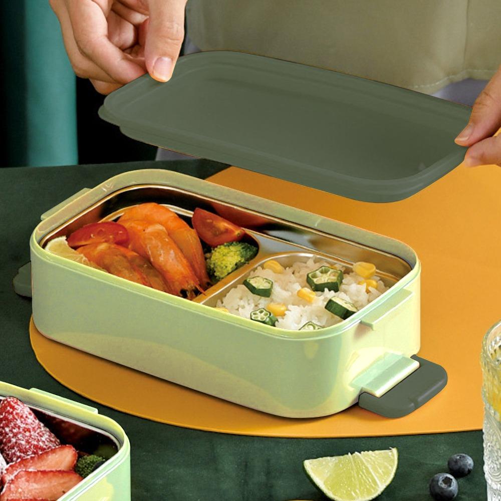 3 Compartments Lunch Storage Container Double Layer Food Container For Camping