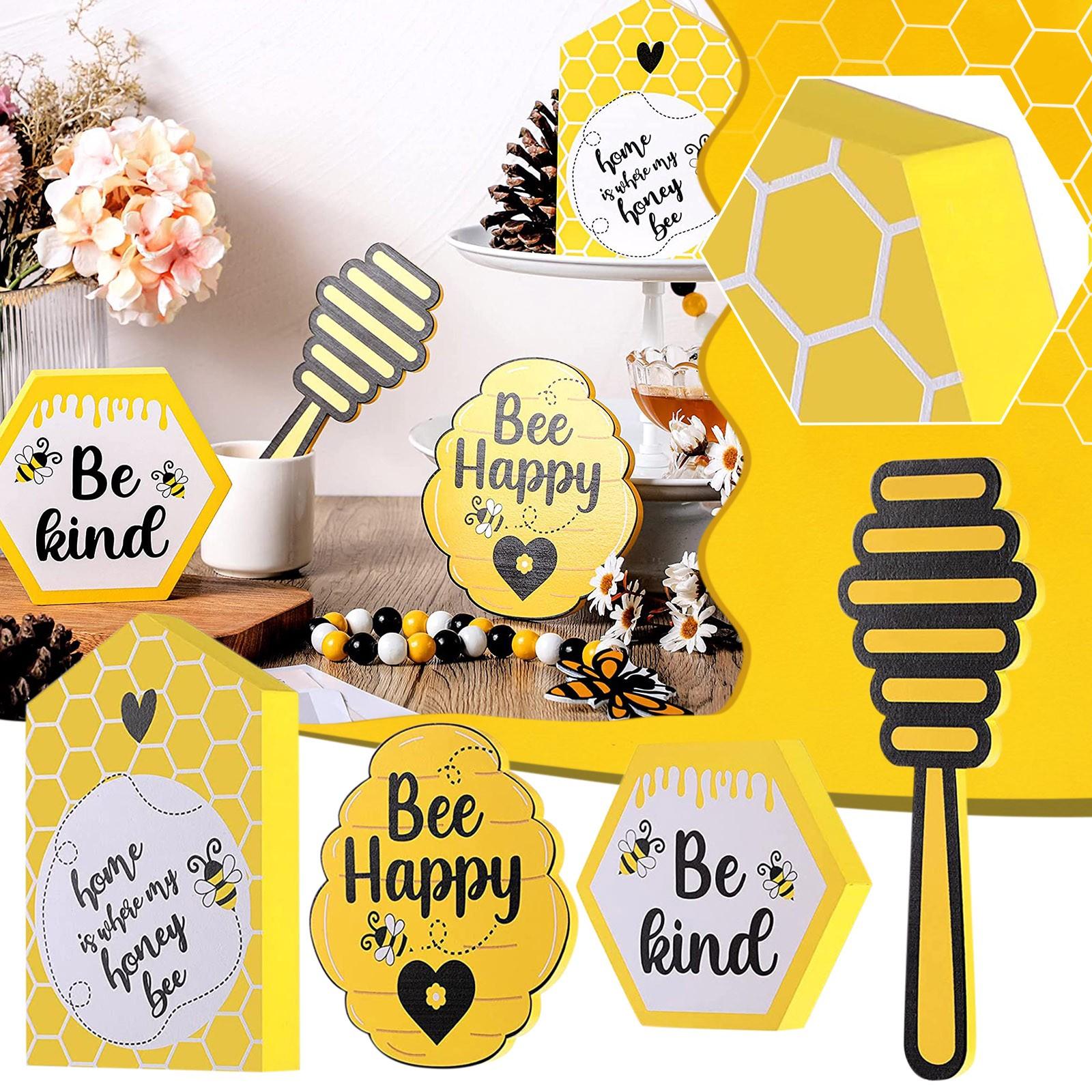 

4 шт., многоуровневый поднос с пчелами, декоративная деревянная полка с шершнями, деревянная вывеска, набор, деревенский декор для фермерских домов