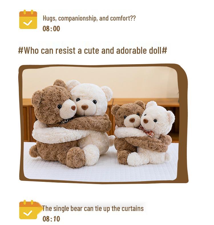Little Bear Series Plush Toy: Teddy Bear Hugging Doll & Kids' Sleep Pillow