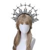 Mother of God Tiaras Crown Hairhoop Craft Bag Elegant Masquerade Cosplay Headband Women Church Headband Crownpiece  Kits