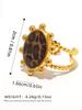 Minimalistische 18K PVD Goudkleurig Gecoate 304 Roestvrij Stalen Ringen Dikke Sieraden Hoge Kwaliteit Bedel Stijlvolle Boho Luipaard Gouden Sieraden