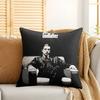 The GGodfather Movie Cushion Cover Silky Short Plush Invisible Zipper Dustproof Sofa Pillow Case For Home Decor