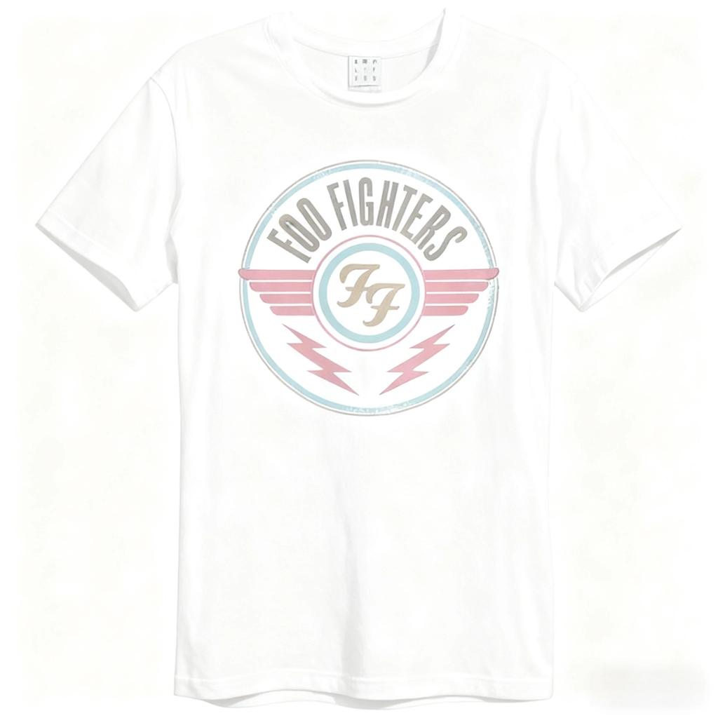 Foo Fighters Kortärmad T-shirt Rund Hals Andningsbar Street Trend Y2k Harajuku Stil Plus Size Casual Mode Toppar