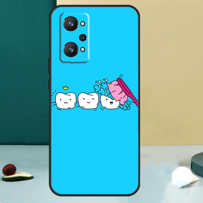 Cartoon Dentist Dental Crowned Teeth For Realme 14 13 Pro Plus 10 11 12 GT 5 6 6T GT7 Pro C61 C55 C53 C51 C21Y C25S C75 C67 Case