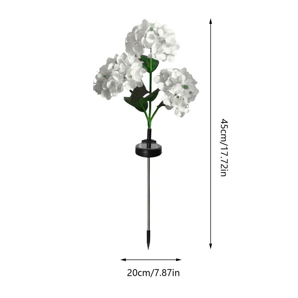 Solar Lights Outdoor Decorative Hydrangea Waterproof Pathway Lighting Solar Powered Landscaping Lights for Yard Patio Backyard