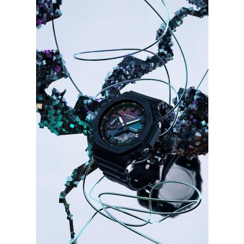 Casio G-Shock Men's Watch GA-2100RW-1AJF, Made with Biomass Plastic, Rainbow