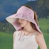 Summer outdoor sun hat colored glue big brim empty top hat seaside vacation shawl neck protection sun protection bucket hat